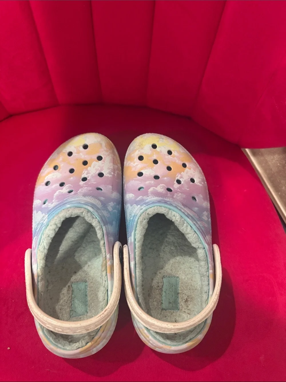 Kids Tie-Dye Clog Shoes in Pastel Rainbow